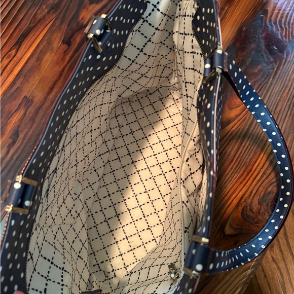 Kate Spade navy polka dot large tote - Picture 3 of 3